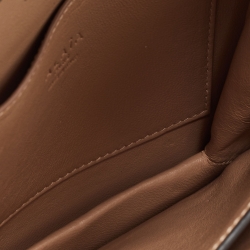 Pre Owned Alaia Burgundy Embossed Leather Crossbody Bag