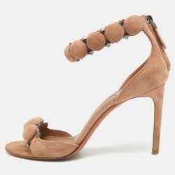 Suede La Bombe Ankle Strap Sandals