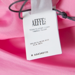 Alberta Ferretti Pink Hand Embroidered Silk Sleeveless Dress L
