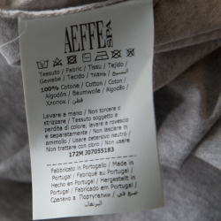 Pre Owned Alberta Ferretti Grey Cotton Sunday Embroidered Oversized T-Shirt XS