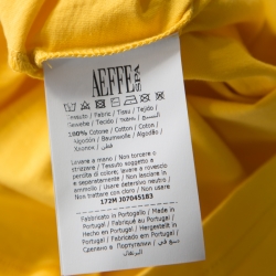 Alberta Ferretti Yellow Cotton Thursday Embroidered T-Shirt M