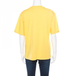 Alberta Ferretti Yellow Cotton Thursday Embroidered T-Shirt M