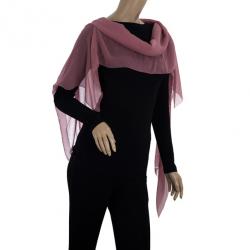 Pre Owned Alberta Ferretti Silk Scarf Poncho M