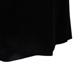 Pre Owned Alberta Ferretti Black Silk Studded Shoulder Detail Sleeveless Maxi Dress M