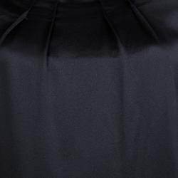 Pre Owned Alberta Ferretti Black Silk Studded Shoulder Detail Sleeveless Maxi Dress M