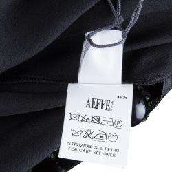 Pre Owned Alberta Ferretti Black Silk Studded Shoulder Detail Sleeveless Maxi Dress M