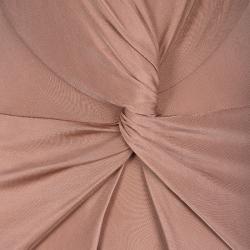 Pre Owned Alberta Ferretti Blush Pink Twist Front Detail Sleeveless Dress S