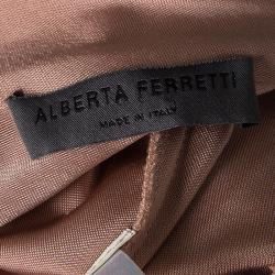 Pre Owned Alberta Ferretti Blush Pink Twist Front Detail Sleeveless Dress S