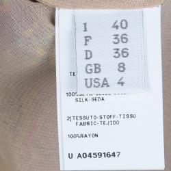 Pre Owned Alberta Ferretti Multicolor Printed Silk And Knit Maxi Dress S