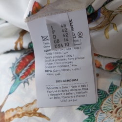 Pre Owned Alberta Ferretti Multicolor Floral Printed Silk Maxi Shirt Dress L