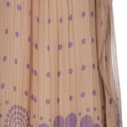 Pre Owned Alberta Ferretti Pleated Printed Dress M