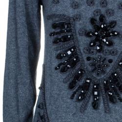 Alberta Ferretti Cashmere Embellished Sweater L
