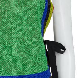 Alberta Ferretti Multicolor All Over Beaded Wrap-around Sleeveless Top S