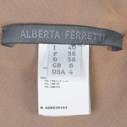 Alberta Ferretti Multicolor All Over Beaded Wrap-around Sleeveless Top S