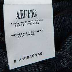 Alberta Ferretti Peacock Blue Rose Applique Texture Detail Sleeveless Peplum Jacket S