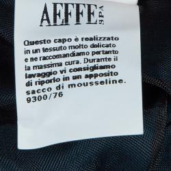 Alberta Ferretti Peacock Blue Rose Applique Texture Detail Sleeveless Peplum Jacket S