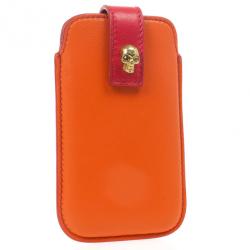 Pre Owned Alexander McQueen Two Tone Skull Embellished iPhone Cover