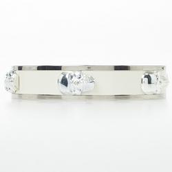 Alexander McQueen Large 3D Skull White Enamel Bracelet