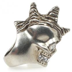 Pre Owned Alexander McQueen Punk Shell Skull Ring Size 51