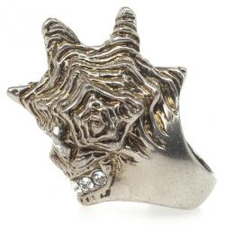 Pre Owned Alexander McQueen Punk Shell Skull Ring Size 51