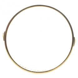 Alexander McQueen Skull Printed Light Yellow Resin Small Bangle