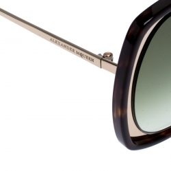Alexander McQueen Brown/Green Tortoise Gradient AM0151 Sunglasses