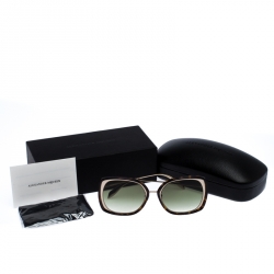 Alexander McQueen Brown/Green Tortoise Gradient AM0151 Sunglasses