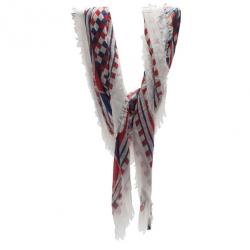 مملوكة مسبقًا Alexander McQueen Check Skull Square Scarf