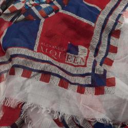 مملوكة مسبقًا Alexander McQueen Check Skull Square Scarf