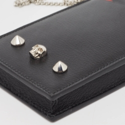 Alexander McQueen Black/Red Leather Chain Phone Holder