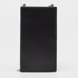 Alexander McQueen Black/Red Leather Chain Phone Holder
