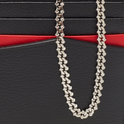 Alexander McQueen Black/Red Leather Chain Phone Holder