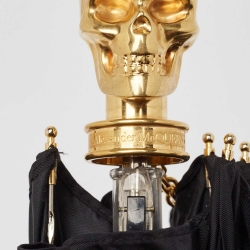 Pre Owned Alexander McQueen Black Skull Handle Umbrella