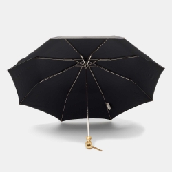 Pre Owned Alexander McQueen Black Skull Handle Umbrella