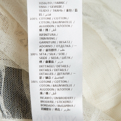 Pre Owned Alexander McQueen Off White Embroidered Tulle Sheer Tunic L