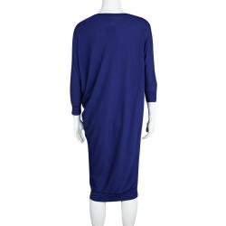 Alexander McQueen Blue Wool Dolman Sleeve Oversized Tunic L