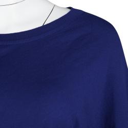Alexander McQueen Blue Wool Dolman Sleeve Oversized Tunic L