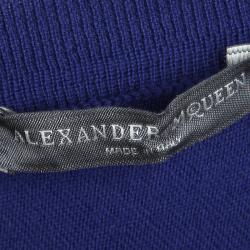 Alexander McQueen Blue Wool Dolman Sleeve Oversized Tunic L