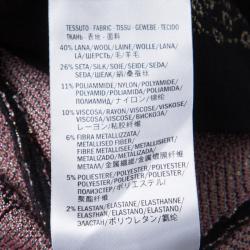 Pre Owned Alexander McQueen Black Lurex Jacquard Knit Butterfly Pattern Obsession Dress S