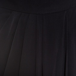 Pre Owned Alexander McQueen Black Draped Maxi Skirt L