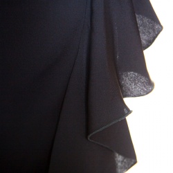 Pre Owned Alexander McQueen Black Ruffled Midi Skirt L