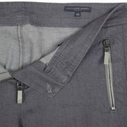 Alexander McQueen Grey Denim Zip Biker Jeans L