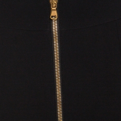 Pre Owned Alexander McQueen Black Crepe Zip Detailed Pencil Skirt M