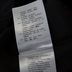 Pre Owned Alexander McQueen Black Crepe Zip Detailed Pencil Skirt M