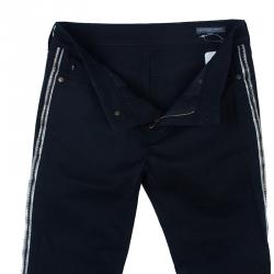 Pre Owned Alexander McQueen Black Side Zip Detail Jeans S