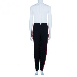 Pre Owned Alexander McQueen Contrast Stripe Crepe Track Pants S