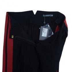 Pre Owned Alexander McQueen Contrast Stripe Crepe Track Pants S