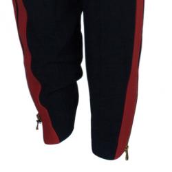 Pre Owned Alexander McQueen Contrast Stripe Crepe Track Pants S