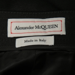 Pre Owned Alexander McQueen Black Wool Flared Skirt L