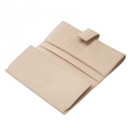 Alexander McQueen Blush Pink Leather Floral Embroidered Insignia Continental Wallet